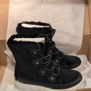 Sorel Explorer II Joan Waterproof Black Boots